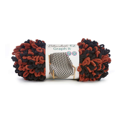 Bernat Alize Blanket-EZ Graph It Yarn - Discontinued Shades Charcoal/Terracotta