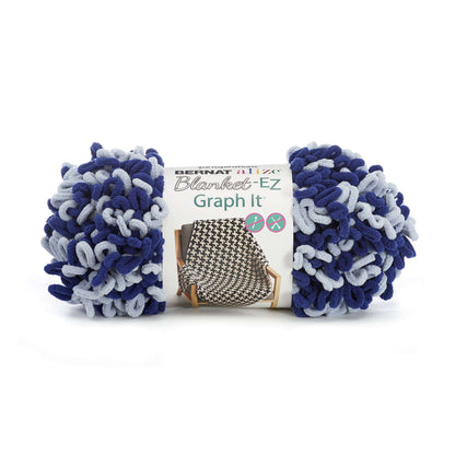 Bernat Alize Blanket-EZ Graph It Yarn - Discontinued Shades Navy/Blue Fog