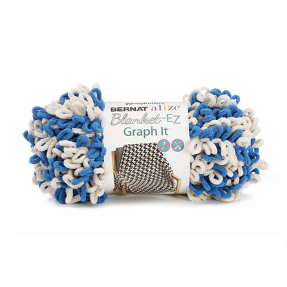 Bernat Alize Blanket-EZ Graph It Yarn - Discontinued Shades Teal/Ecru