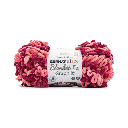 Bernat Alize Blanket-EZ Graph It Yarn - Discontinued Shades Cerise Coral Pink