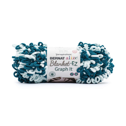 Bernat Alize Blanket-EZ Graph It Yarn - Discontinued Shades Sea Glass Dark Teal