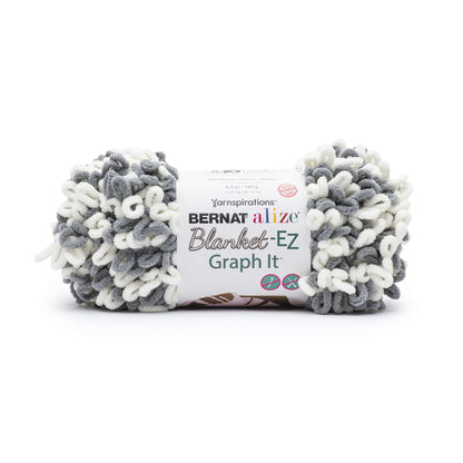 Bernat Alize Blanket-EZ Graph It Yarn - Discontinued Shades Cream Steel