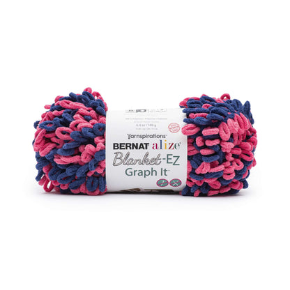 Bernat Alize Blanket-EZ Graph It Yarn - Discontinued Shades Fuchsia Blacklight