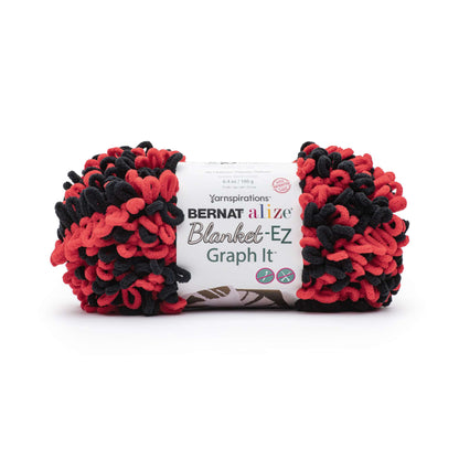 Bernat Alize Blanket-EZ Graph It Yarn - Discontinued Shades Charcoal Lava