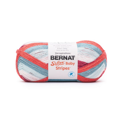 Bernat Softee Baby Stripes Yarn (250g/8.8oz) - Discontinued Shades Rocket Pop