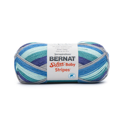 Bernat Softee Baby Stripes Yarn (250g/8.8oz) - Discontinued Shades Pool Party