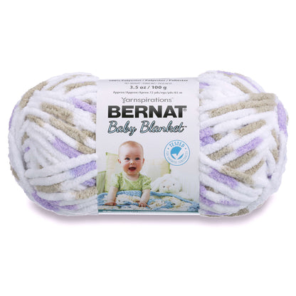 Bernat Baby Blanket Yarn - Discontinued shades Little Lilac Dove Print