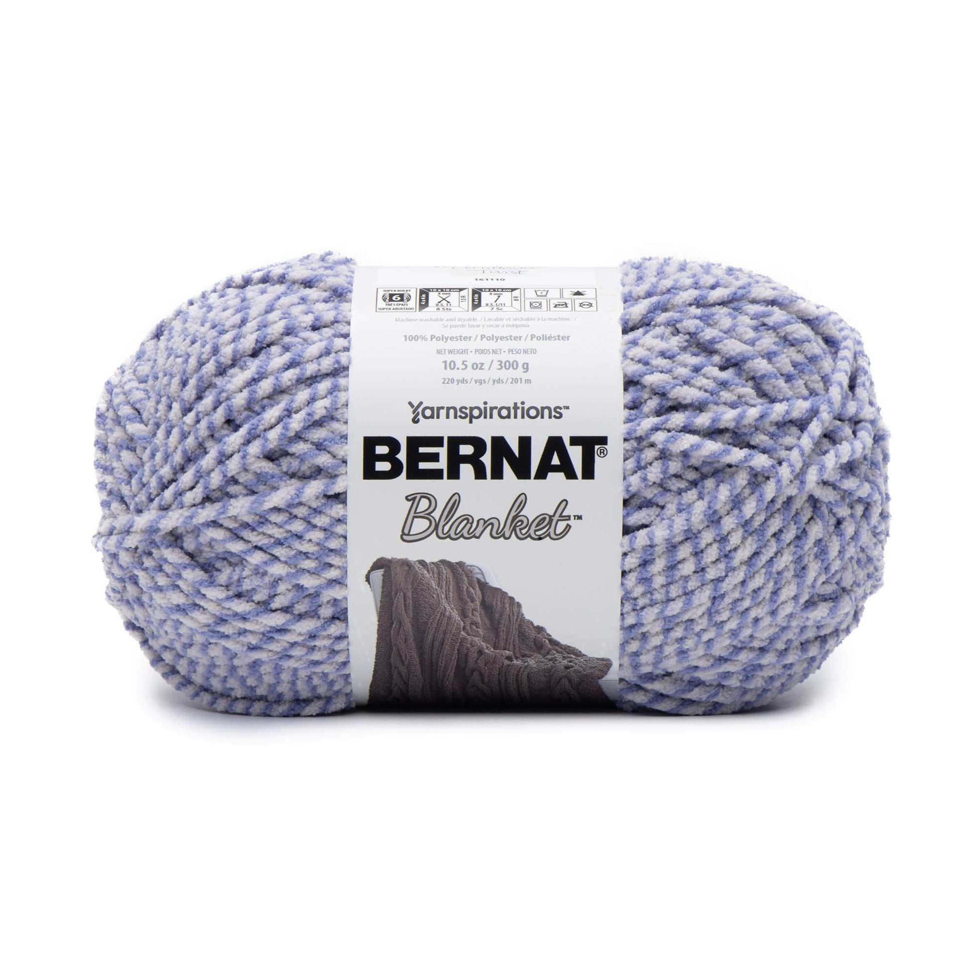 Bernat® Blanket™ #6 Super Bulky Polyester Yarn, Inkwell 10.5oz/300g, 220  Yards (2 Pack) 