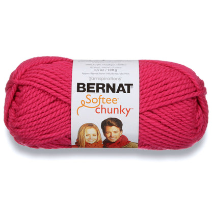 Bernat Softee Chunky Yarn (100g/3.5oz) - Discontinued Shades Hot Pink