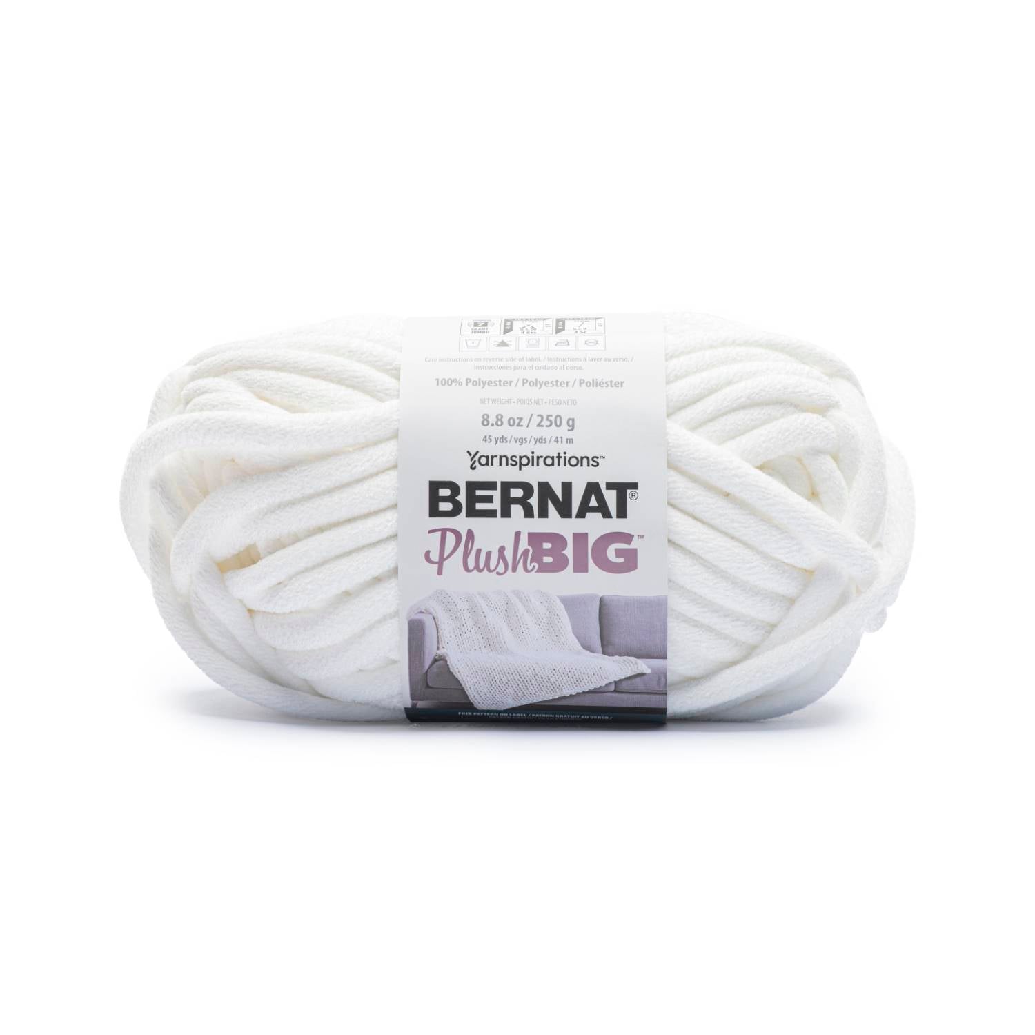 Bernat Plush Big Yarn True White
