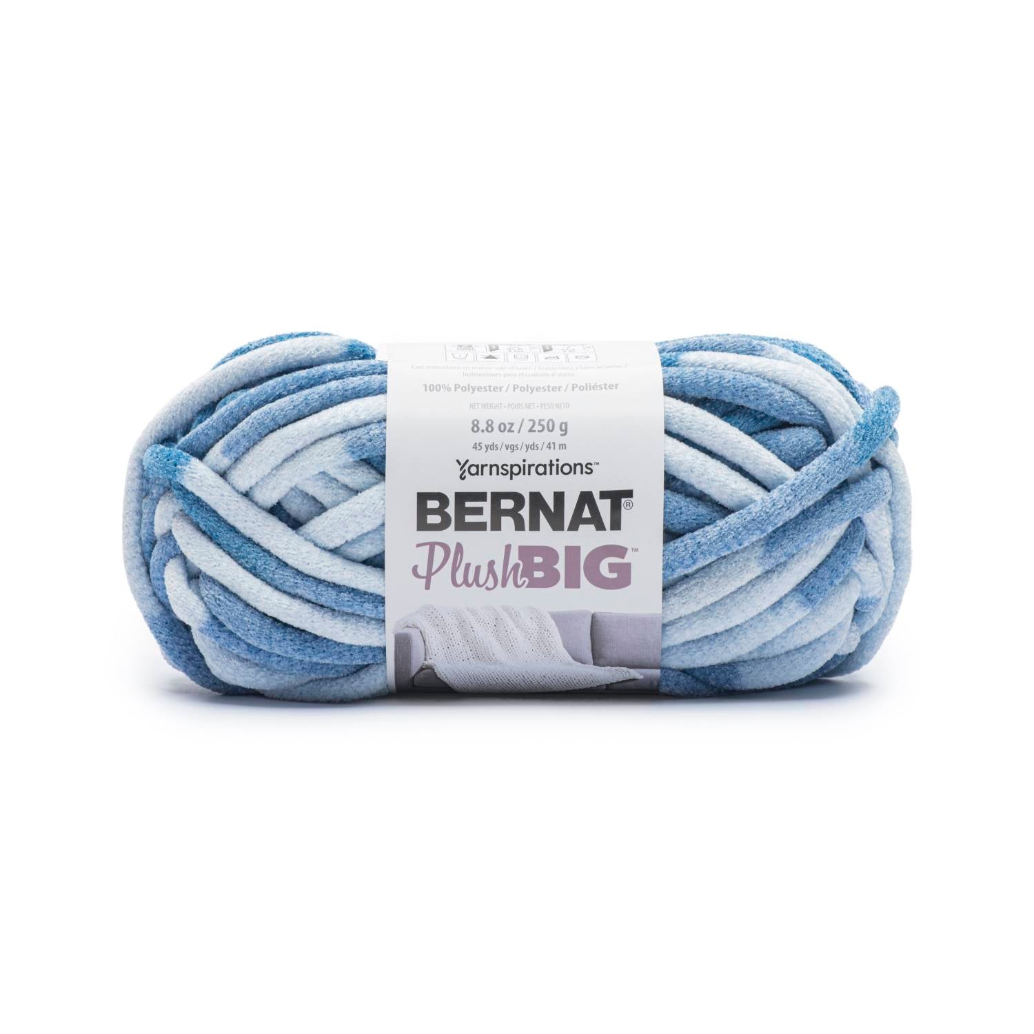 Yarnspirations Bernat Plush Big Solid Yarn - Pewter - 8.8 oz