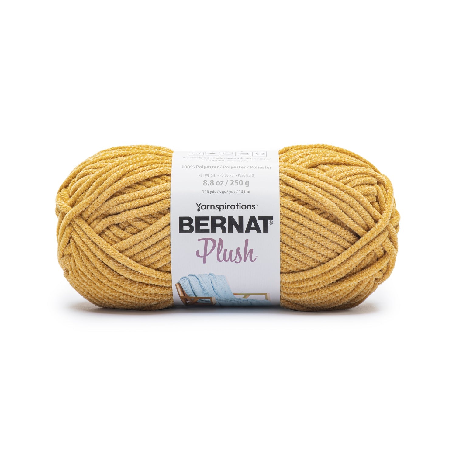 Bernat Plush Yarn (250gr/8.8oz) Mustard
