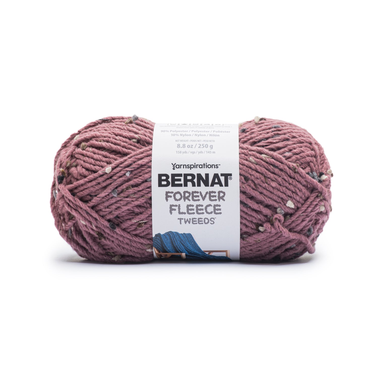 Bernat Forever Fleece Tweeds Yarn (250g/8.8oz) Cabernet Tweed