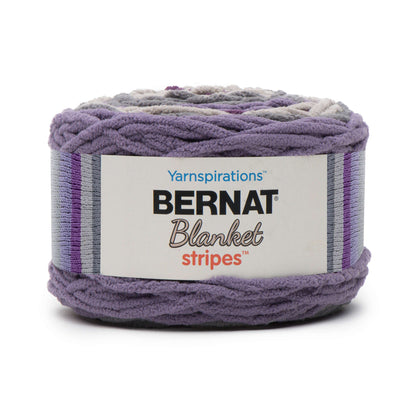 Bernat Blanket Stripes Yarn (300g/10.5oz) - Discontinued Shades Eggplant