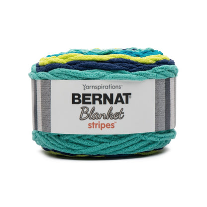 Bernat Blanket Stripes Yarn (300g/10.5oz) - Clearance Shades Acid Aqua