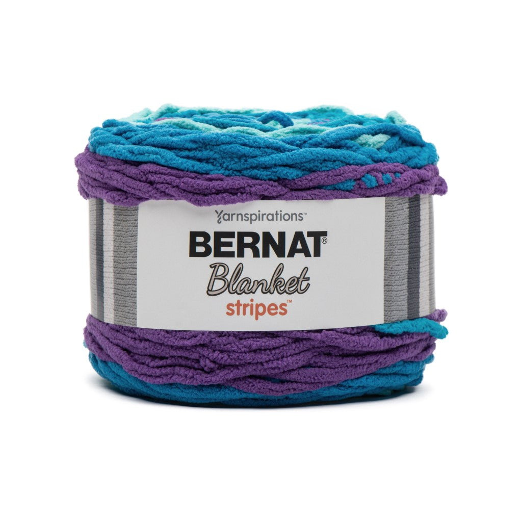 Bernat Blanket Stripes Yarn (300g/10.5oz) - Discontinued Shades Rip Tide