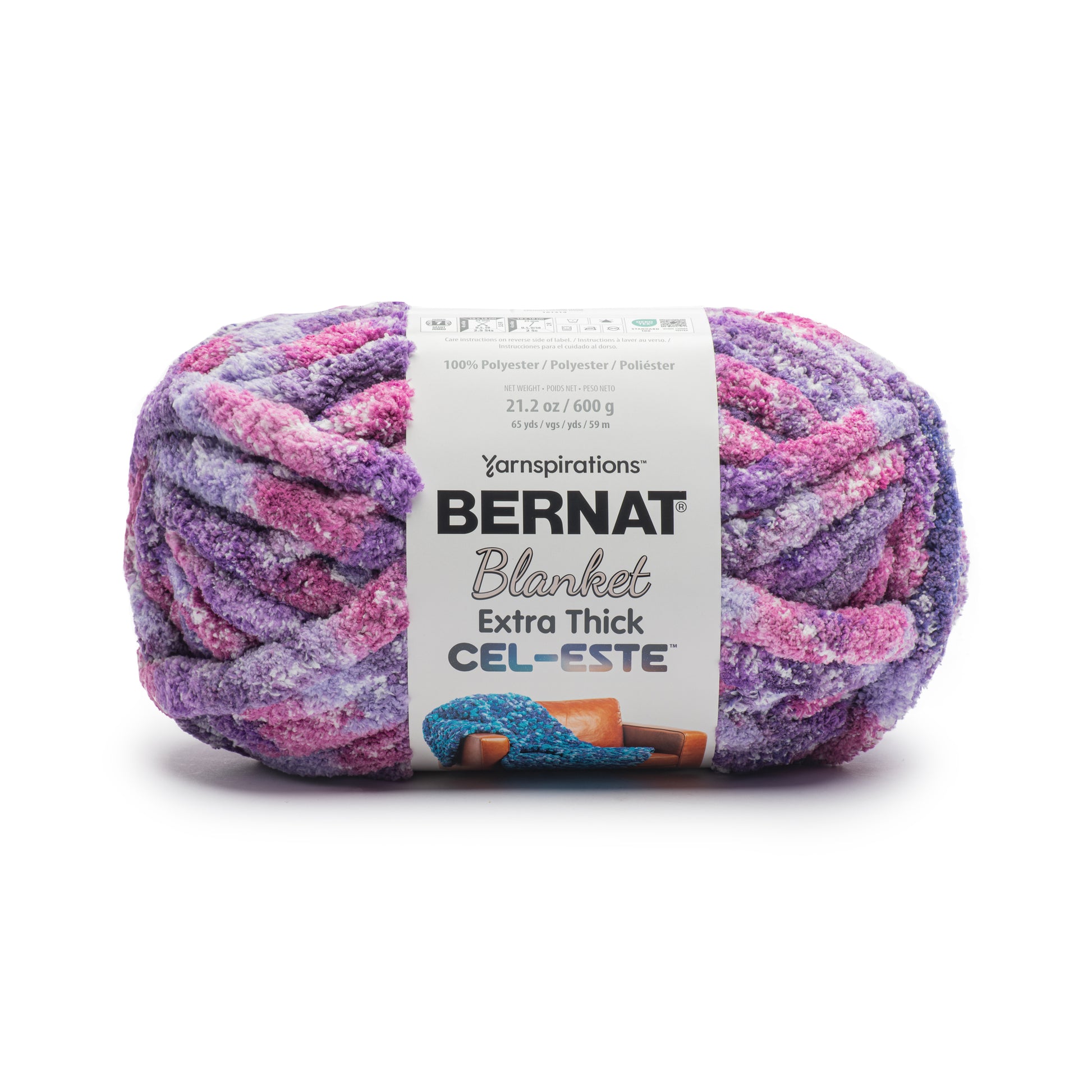 Bernat Purple Yarn Bernat® Blanket™ #6 Super Bulky Polyester Yarn