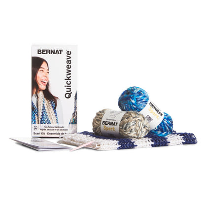 Bernat Quickweave Scarf Weaving Kit (140g/4.9oz) Blue Tartan
