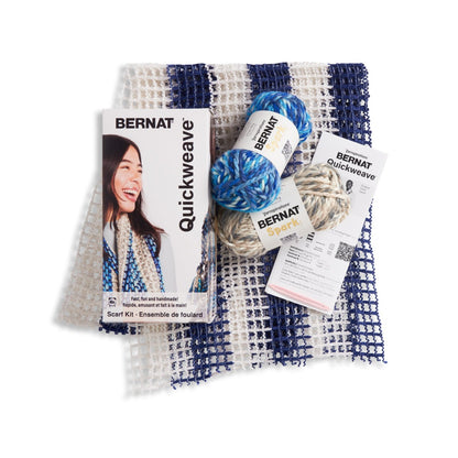Bernat Quickweave Scarf Weaving Kit (140g/4.9oz) Blue Tartan