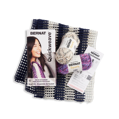Bernat Quickweave Scarf Weaving Kit (140g/4.9oz) Purple Tartan
