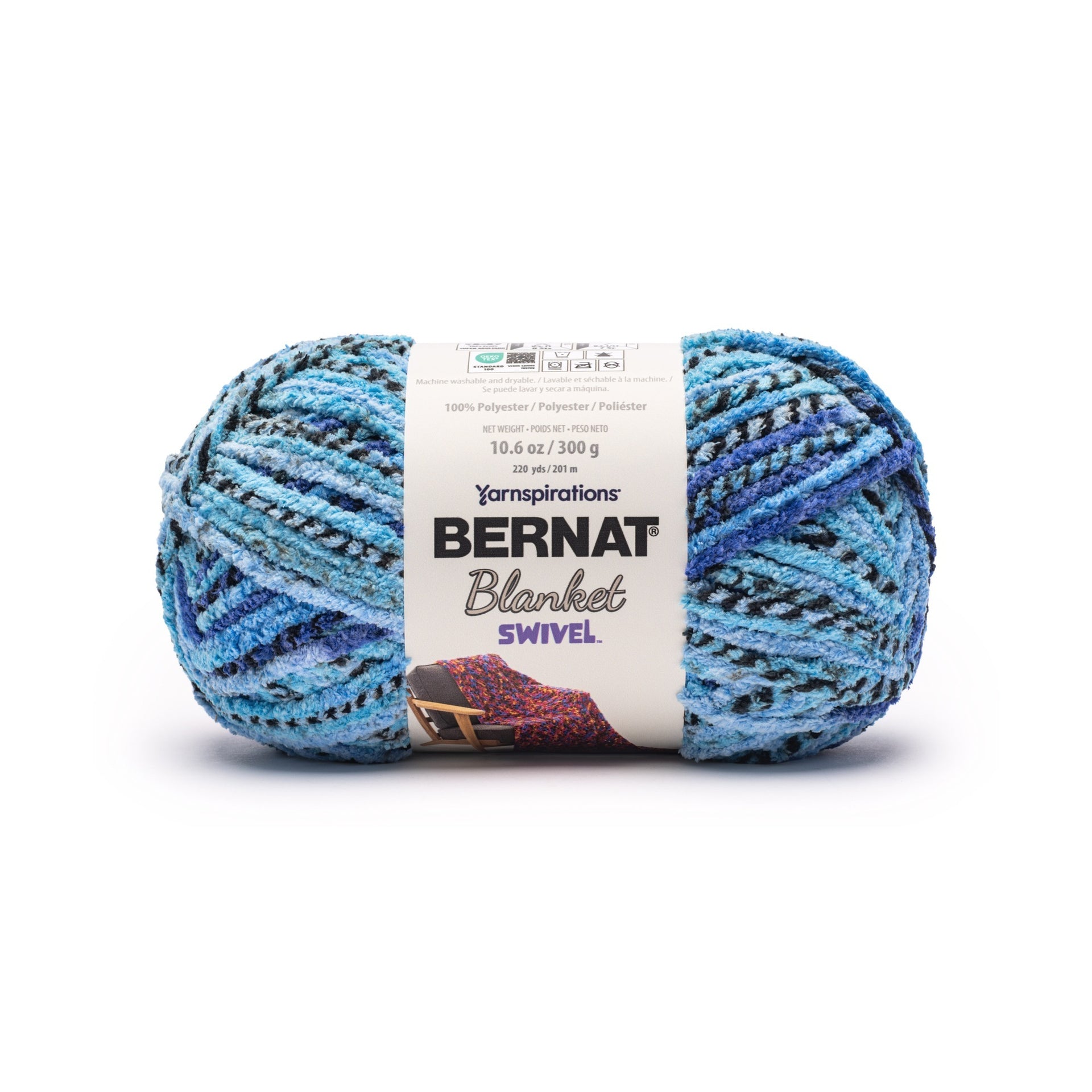 Bernat Blanket garen, blauw (Lapis), verpakking van 2 stuks van 300 gram, polyester, 6 superdik, 201 meter, breien/haken Bernat Blanket garen, blauw (Lapis), verpakking van 2 stuks van 300 gram, polyester, 6 superdik, 201 meter, breien/haken