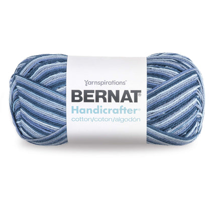 Bernat Handicrafter Cotton Ombres Yarn (340g/12oz) - Discontinued Shades Blue Camo