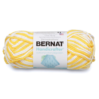 Bernat Handicrafter Cotton Ombres Yarn - Clearance Shades Lemon Swirl Ombre
