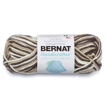 Bernat Handicrafter Cotton Ombres Yarn - Clearance Shades Chocolate Ombre