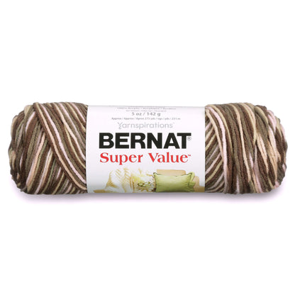 Bernat Super Value Variegates Yarn - Discontinued Shades Pink Taupe