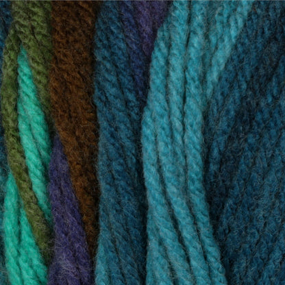 Bernat Super Value Stripes Yarn - Discontinued Shades Jungle Green Stripes