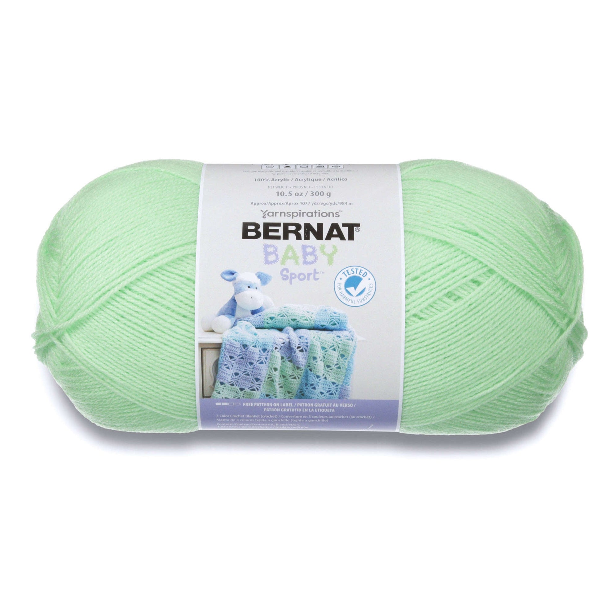 Bernat Baby Sport Big Ball Yarn - Sparkle-White Sparkle