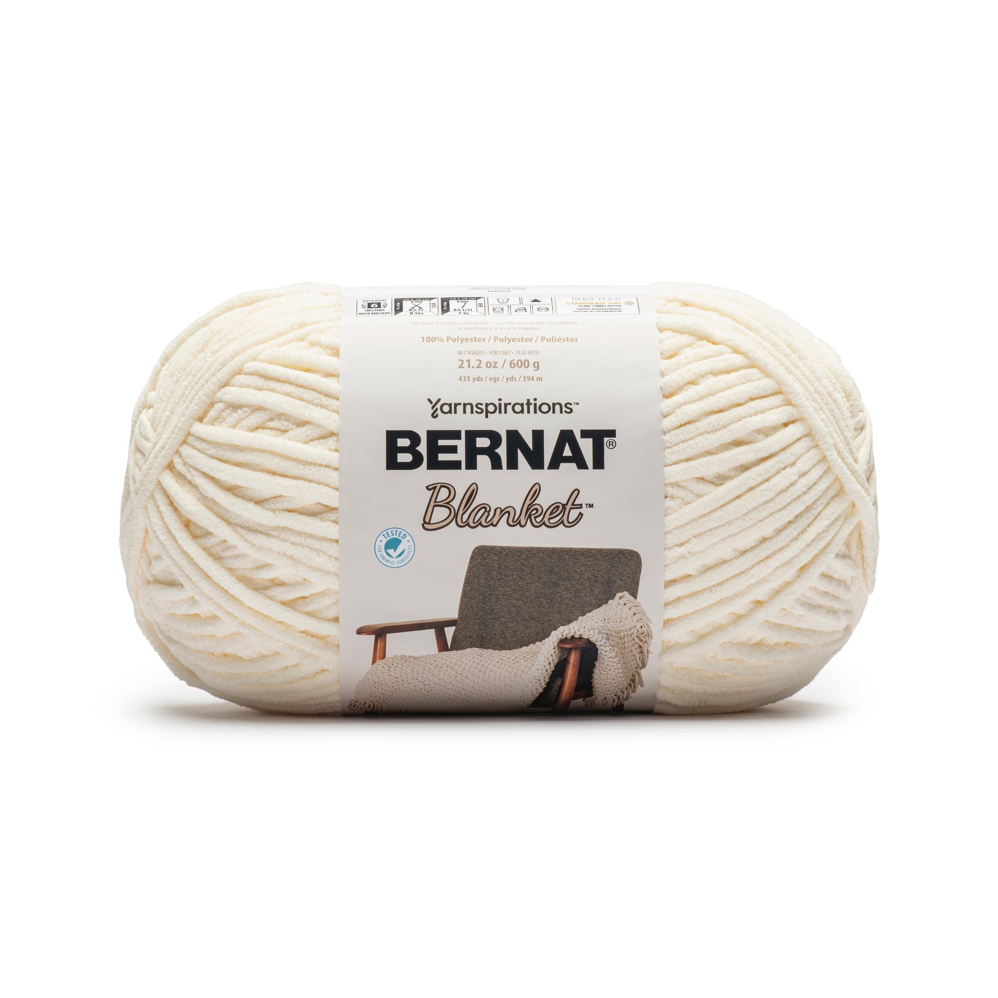 Bernat Blanket Big Ball Yarn Vintage White -161110-10955