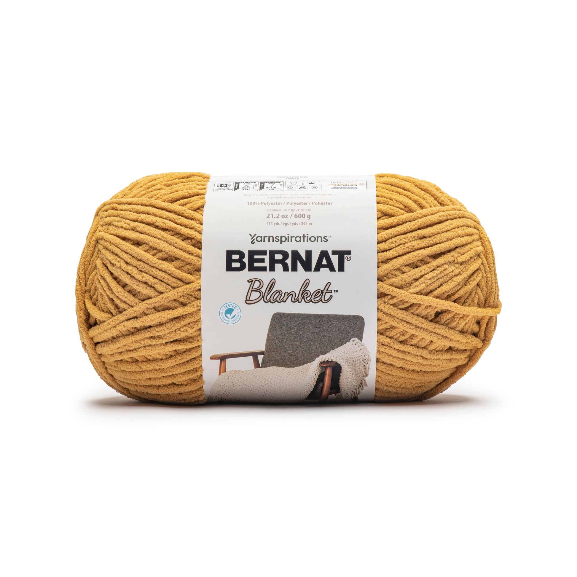 Yarnspirations Bernat Blanket GOLD Extra Thick Yarn Jumbo 21.2 oz