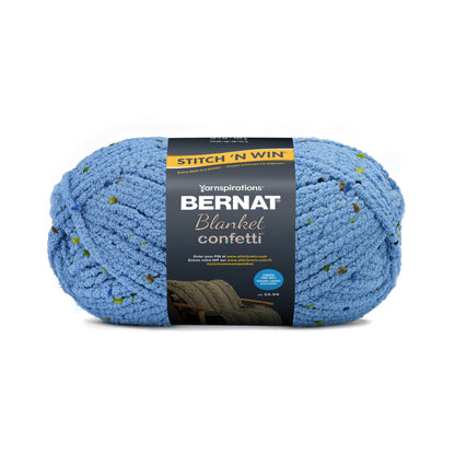 Bernat Blanket Confetti Yarn - Dicontinued Shades Stone Blue Confetti