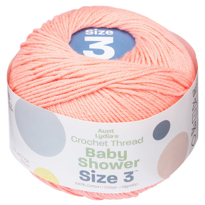 Aunt Lydia's Baby Shower Crochet Thread Size 3 - Clearance Shades Shrimp