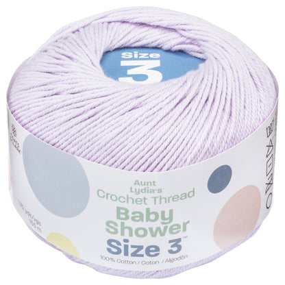 Aunt Lydia's Baby Shower Crochet Thread Size 3 - Clearance Shades Lavender Bliss