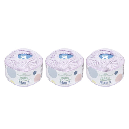 Aunt Lydia's Baby Shower Crochet Thread Size 3 (3 Pack) Lavender Bliss
