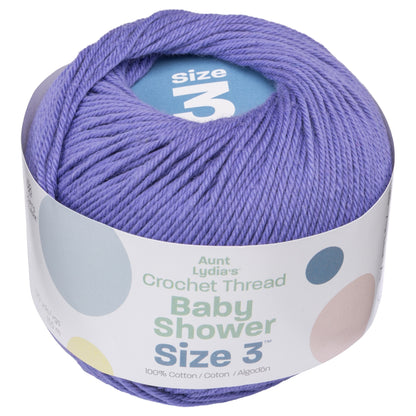 Aunt Lydia's Baby Shower Crochet Thread Size 3 - Clearance Shades Amethyst
