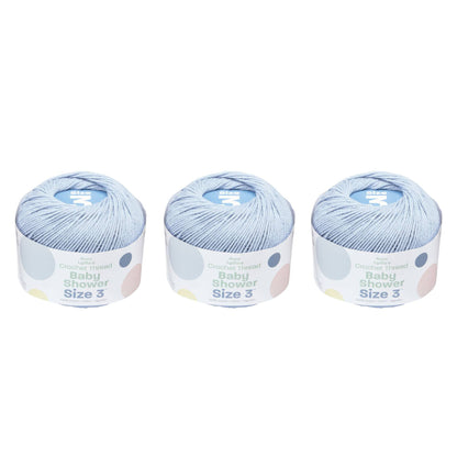 Aunt Lydia's Baby Shower Crochet Thread Size 3 (3 Pack) Faded Denim