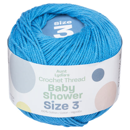 Aunt Lydia's Baby Shower Crochet Thread Size 3 - Clearance Shades Blue Hawaii