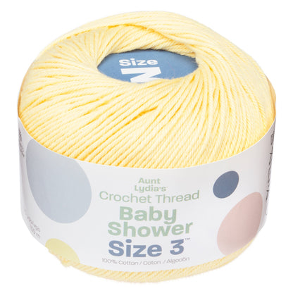 Aunt Lydia's Baby Shower Crochet Thread Size 3 - Clearance Shades Yellow