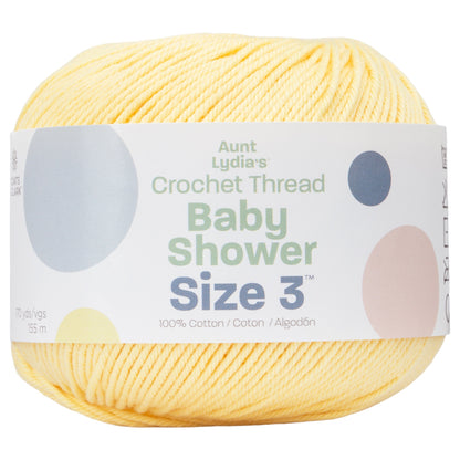 Aunt Lydia's Baby Shower Crochet Thread Size 3 - Clearance Shades Yellow