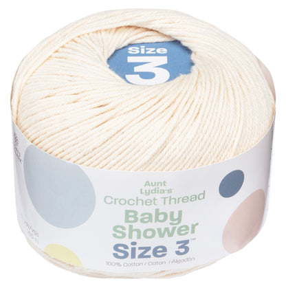 Aunt Lydia's Baby Shower Crochet Thread Size 3 - Clearance Shades Natural