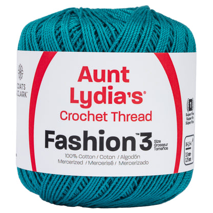 Aunt Lydia's Fashion Crochet Thread Size 3 Warm Teal