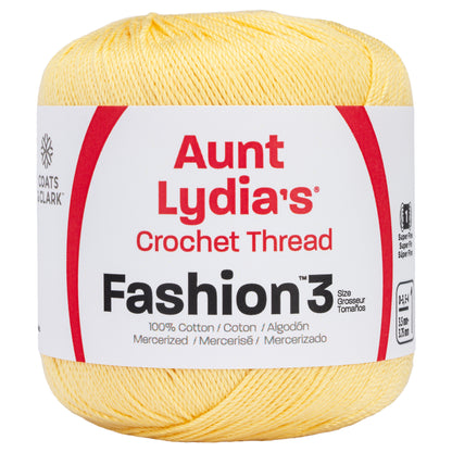 Aunt Lydia's Fashion Crochet Thread Size 3 Maize
