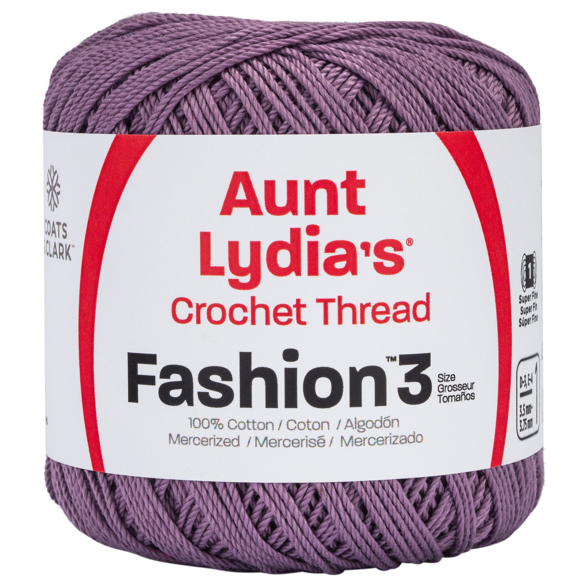 Aunt Lydia's Fashion Crochet Thread Size 3 Plum