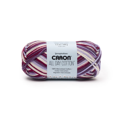 Caron All Day Cotton Prints Yarn (100g/3.5oz) Berry Punch