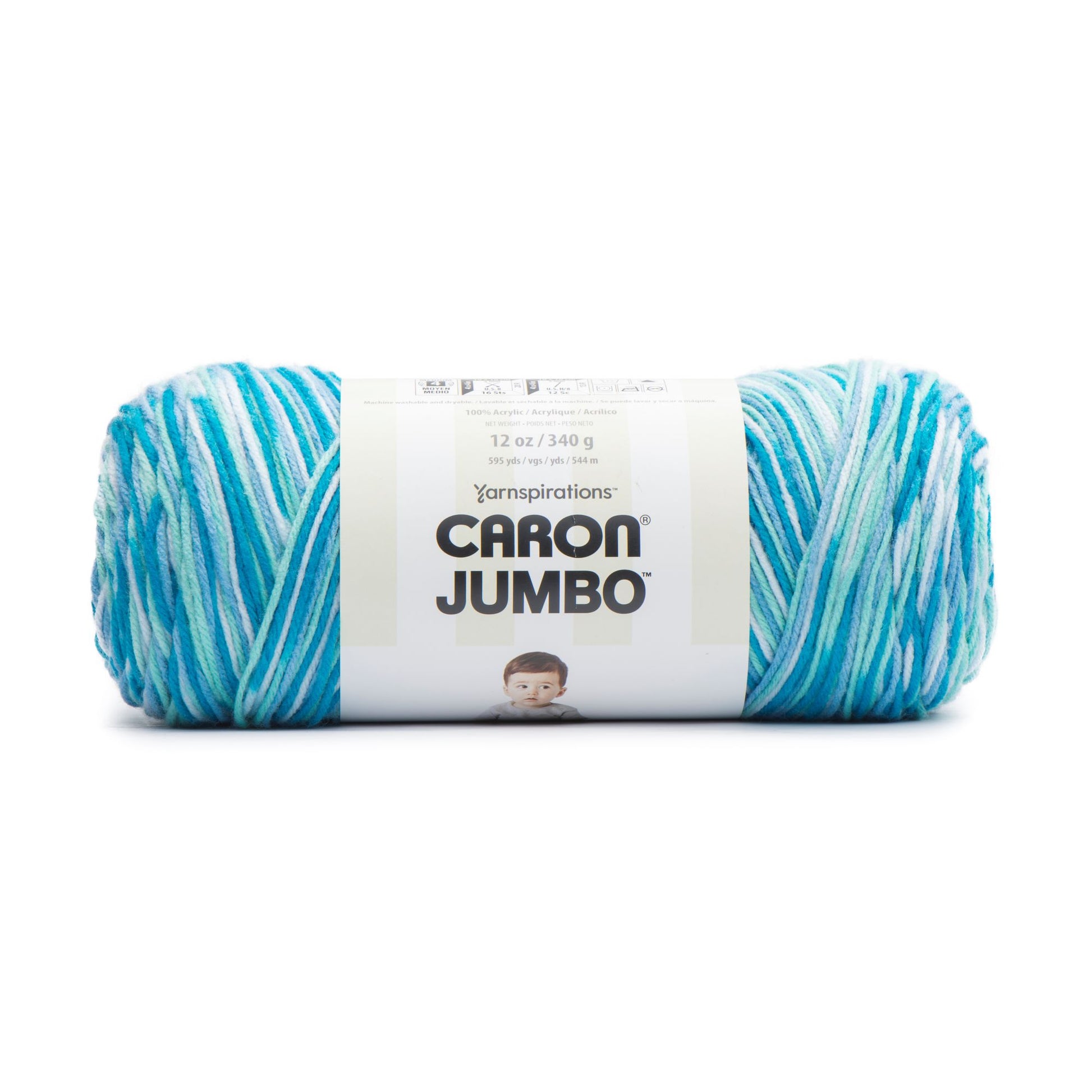 Caron Jumbo Ombre Yarn, 12 oz, Rosewood, 1 Ball