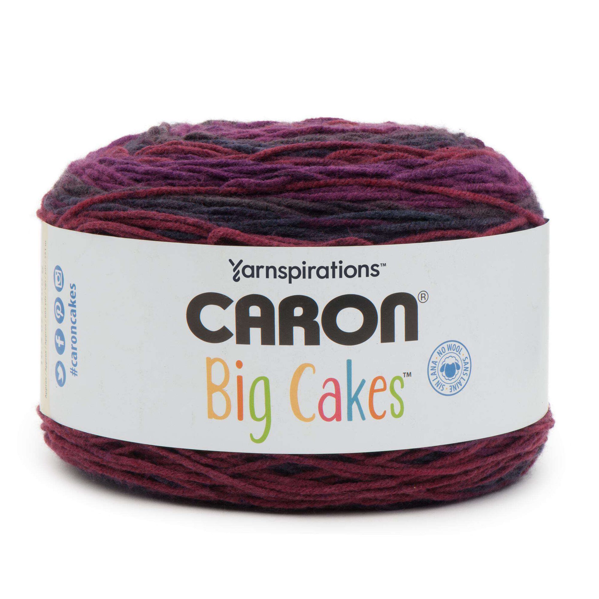 Caron Big Cakes Self Striping Yarn ~ 603 yd/551 M / 10.5oz/300 G Each (Toffee Brickle)