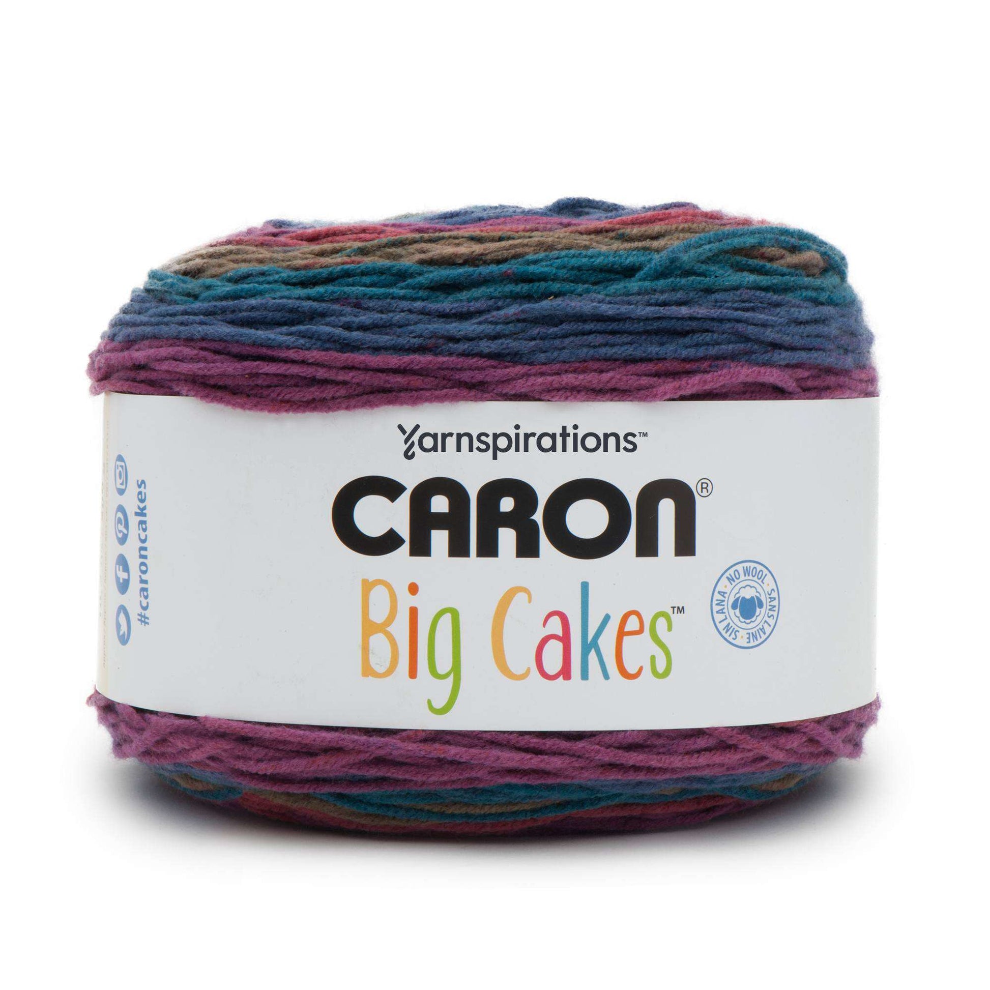 Caron Big Cakes Self Striping Yarn ~ 603 Yd/551 M/10.5Oz/300 G Each (Cookie Crumble)